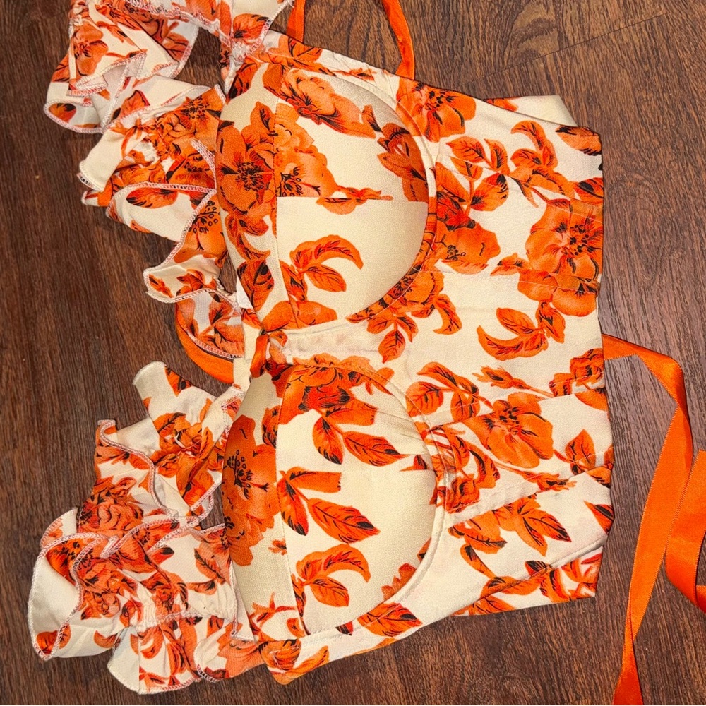 Floral Orange Women's Top